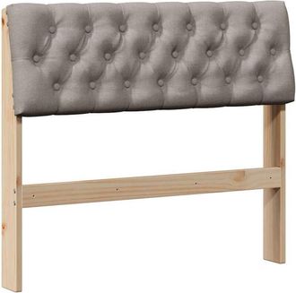 vidaXL Upholstered Headboard Taupe 90 cm Solid Pine Wood vidaXL
