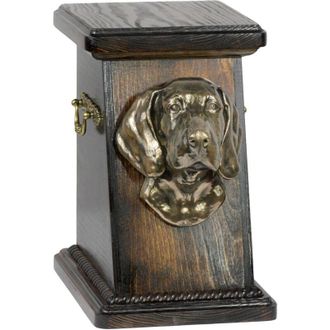 OEM Weimaraner - Urna Para Cenizas De Perro, Elegante Urna Con Estatuilla, Urna Conmemorativa Con Busto De Perro De Art-dog
