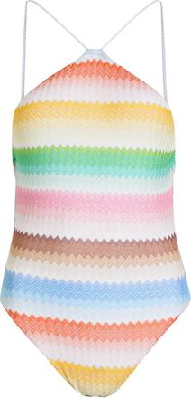 Missoni Zigzag Metallic-knit Swimsuit - Multicoloured - 42 (UK12 / M)