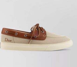 Dior leather boat shoes