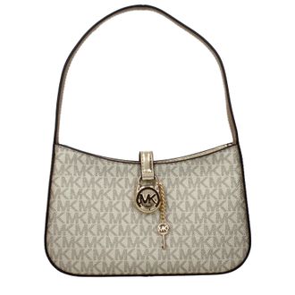 Michael Kors Lyra Donnas Borsa in Tessuto Oro/Oro Pallido