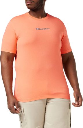 Champion Mens Soft Fluo S/S T-Shirt, Salmone, XS