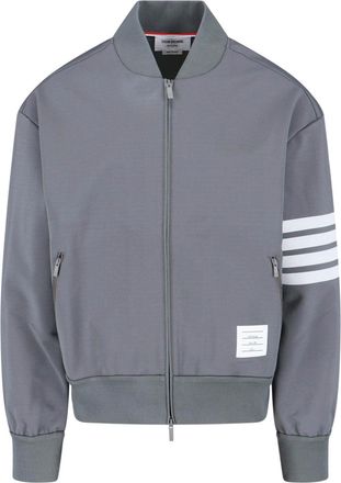 Thom Browne 4 Bar Bomber Jacket - Grey