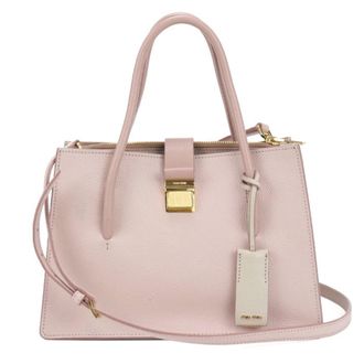 Miu Miu Pink Leather Tote Bag (Pre-Owned)