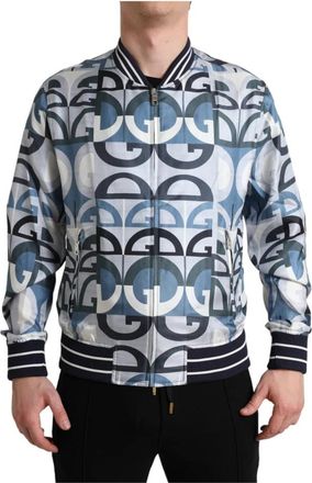 Dolce & Gabbana Logo Print Bomber Blouson Jacket - Heren - Bomber jackets - Veelkleurig - XL - Jassen