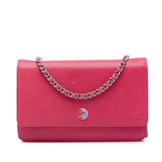 Chanel Pre-owned Vintage Crossbody Bag - Dames - Pre-owned - Roze - Maat: ONE Size Leer