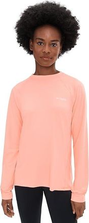 Columbia Pfg Solar Stream Ii Long Sleeve Womens Clothing Tiki Pink : 2XL, Elastane/Polyester