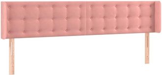 vidaXL Cabecero Con Led De Terciopelo Rosa 183x16x78/88 Cm Vidaxl