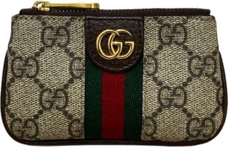 Gucci Gg Supreme Brown Gg Supreme Coin Purse/Coin Case (Pre-Owned)