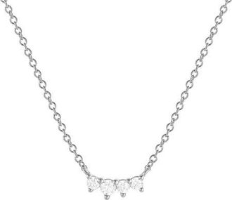 Untamed Petals Annie Crystal Necklace in Silver at Nordstrom