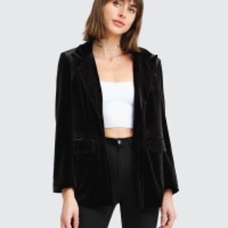 Belle & Bloom Eternity Velvet Blazer in Black at Nordstrom, Size X-Small Au