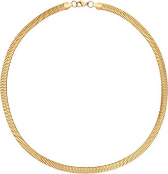 Ellie Vail Womens Paola Herringbone Necklace In Gold