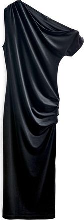 Next One-Shoulder Velvet Cocktail Dress in Black at Nordstrom, Size 10 Us