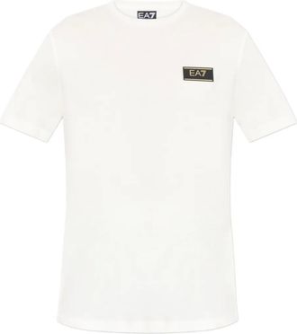 Emporio Armani T-shirt con applicazione logo - Bianco