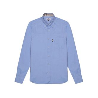 Aquascutum Button Down Oxford Shirt - Heren - Casual Overhemden - Blauw - M - Katoen - Overhemden