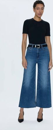 Pistola Denim Lana High Rise Ultra Wide Leg Jeans In Palladium Wash