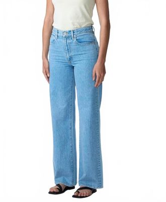Slvrlake Denim Grace High Rise Wide Leg Jean In Powder Blue