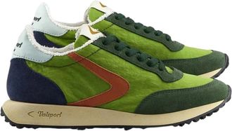 Valsport Vintage Suede Nylon Sneakers Groen - Heren - Sneakers - Groen - 46 EU - Nylon - Schoenen