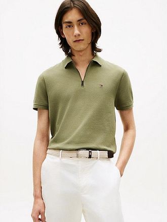 Tommy Hilfiger Regular Fit Air Dot Zip Polo Shirt