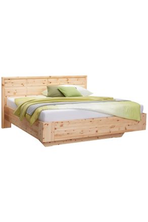 Valnatura Bett, Zirbelkieferfarben, Holz, Zirbe, massiv, 180x200 cm, in verschiedenen Größen erhältlich, Schlafzimmer, Betten, Einzel- & Doppelbetten