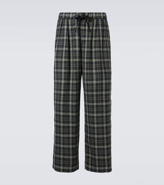 Loewe Checked wide-leg pants