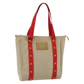 Louis Vuitton Pre-owned Tote Bags, female, Beige, Size: ONE SIZE Pre-owned Canvas Tote Bag
