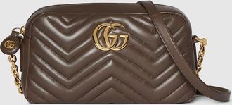 Gucci GG Marmont Small Camera Bag, Brown, Leather