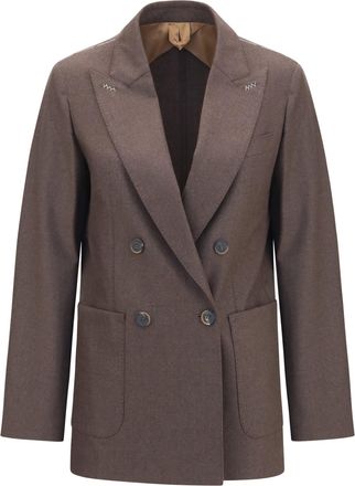 Max Mara Womens Blazer Cloruro Brown Cashmere Blend (capra Hircus) Jacket