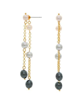Rivka Friedman 18K Plated 2Mm Pearl Earrings