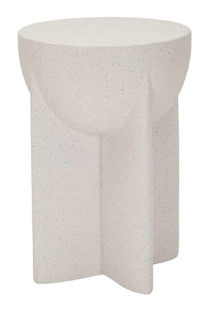 Mauro Ferretti Mesa de centro de magnesio blanco, &oslash; 33,5 x 48,5 cm