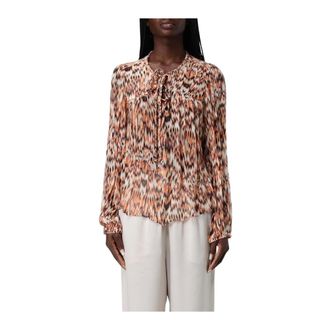 Isabel Marant Overhemden, Dames, Veelkleurig, S, Darcey Printed Silk Blouse