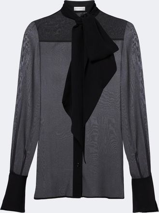 Nina Ricci Blusa de chif&oacute;n de seda