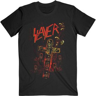 Slayer Mens Blood Red Slim Fit T-Shirt Black, Black, XXL