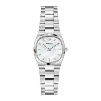 Bulova Quartz White Mother of Pearl Dial Ladies Watch 96L353
