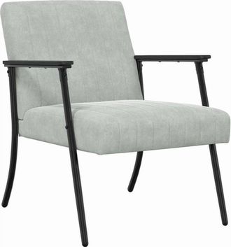 vidaXL Sill&oacute;n Gris Claro 59 X 75 X 78 Cm Terciopelo Vidaxl