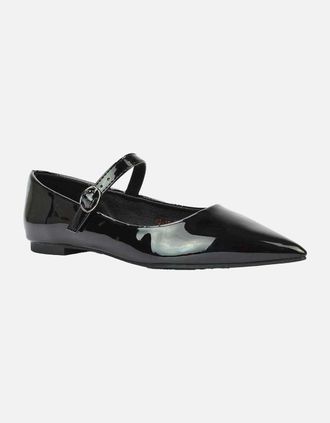 XY London Womens XY London Womens/Ladies Aimee Patent Flat Pumps - Black - Size: 8