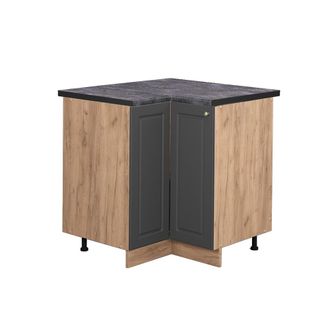Vicco Armario De Esquina Fame-line, Antracita-oro, 80.5 Cm, Et Antracita