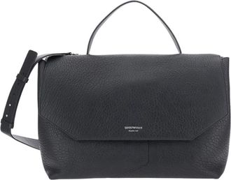 Emporio Armani Handtas met handvat - Dames - Handtassen - Zwart - ONE Size - Leer - Tassen