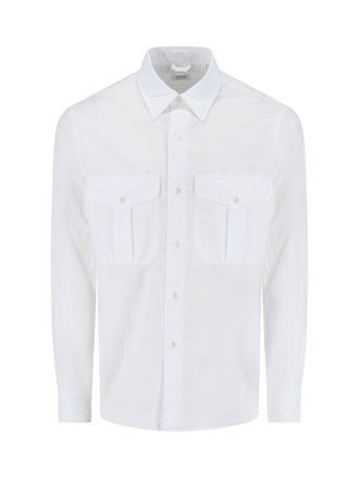 Aspesi White Button-Down Shirt with Structured Collar