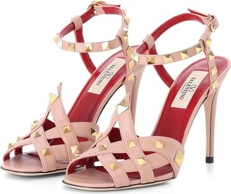 Valentino Schoenen, Dames, Roze, 40 EU, Leer, High Heel Sandalen