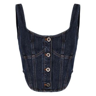 Self Portrait Dames, Tops, Blauw, Maat: XS Denim