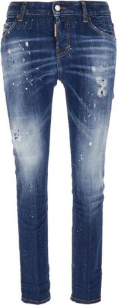 Dsquared2 Slim-fit Jeans - Dames - Slim Fit Jeans - Blauw - 2XS - Katoen - Jeans