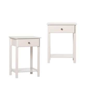 Klast Pack 2 mesitas de noche efecto madera gris perla 46 x 60 cm