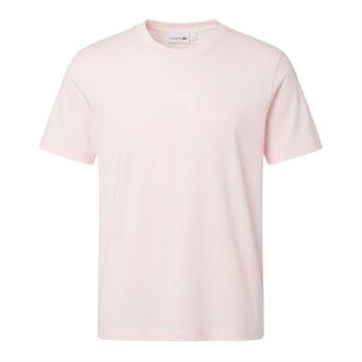 Lacoste Katoenen uniseks T-shirt met opdruk Jersey (Roze)