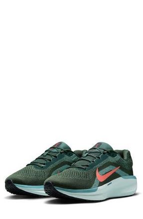 Nike Air Winflo 11 Running Shoe in Green/Ember/Denim Turquoise at Nordstrom Rack, Size 10