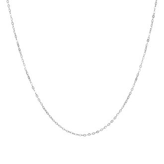Autentica 15 Fine Hammered Oval Link Chain Necklace