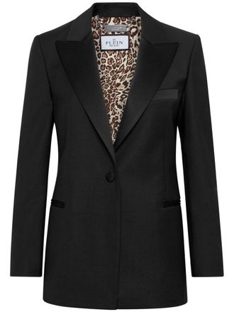 Philipp Plein peak-lapels single-breasted blazer - Black