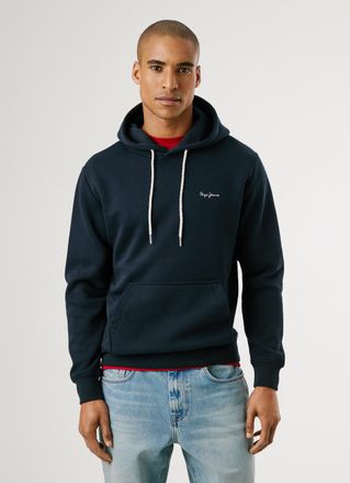Pepe Jeans London Hoodie PEPE JEANS MACBETH SMALL LOGO, Herren, Gr. XXL, blau (dulwich blau), Sweatware, Obermaterial: 70% Baumwolle, 30% Polyester, unifarben, regular 