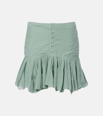Isabel Marant Daneen ruffled cotton-blend miniskirt