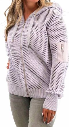 Orly Zipped Up Cardigan In Lavender